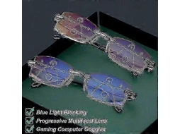 Óculos bifocais inteligentes com filtro anti-luz azul para presbiopia.