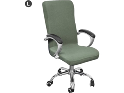 Funda Para Silla De Oficina Elástica Microfibra Lavable Protectora Universal Talla L Color Verde