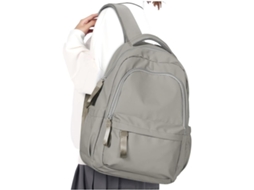 Mochila Escolar, 14 Polegadas, Impermeável, Laptop, Leve, Cinza, Aulas