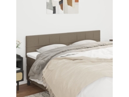 Vidaxl Cabeceiras Cinzento-acastanhado 180x5x78/88 Cm Tecido