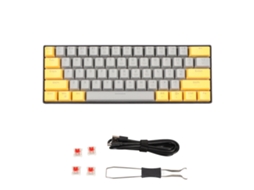 Aetheria teclado Mecânico 60% 61 Teclas Gaming com Iluminação Led Aproximadamente 1.5m Cabo Usb C