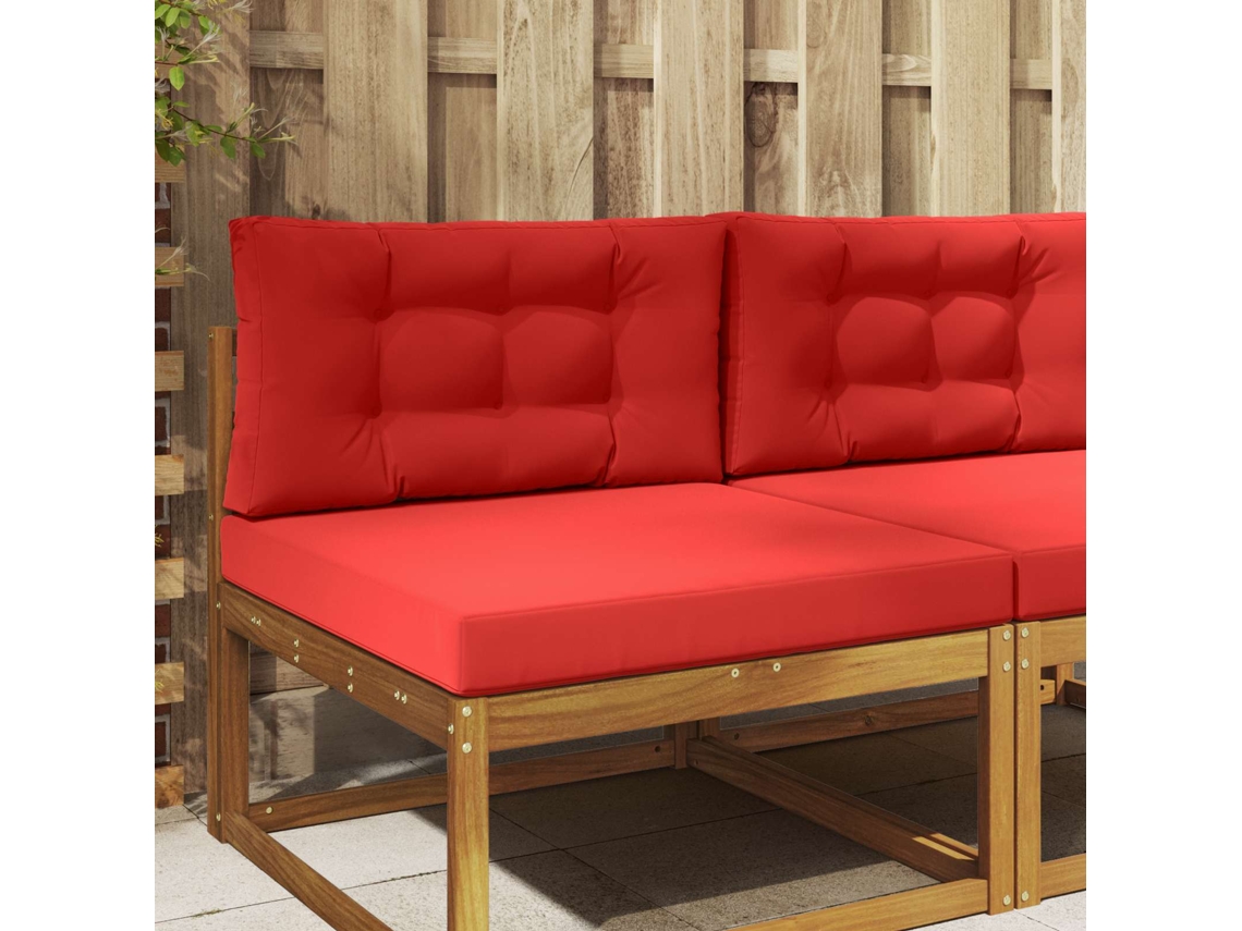 Vidaxl Almofada Para Sofá Externo Poliéster Vermelho 80 X 80 Cm