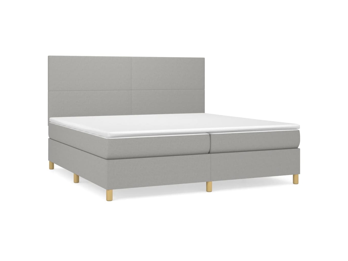 Box Spring Bed, Box Spring Beds Vidaxl Cinzeto Tecido (200 X 200 Cm)