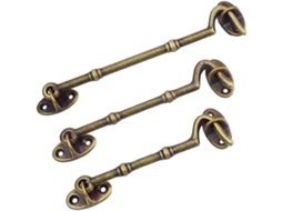 Fecho De Gancho E Olhal Para Porta, Conjunto De 2 Peças Multicoloridas Com Comprimento 10, 5a 22, 5cm Bronze, 12cm