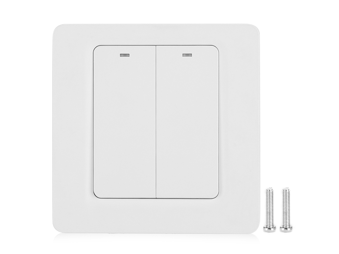 Interruptor De Parede De 2 Vias Compatível Com Alexa, Google E Tuya Zigbee, Controle Por Voz, Painel Inteligente