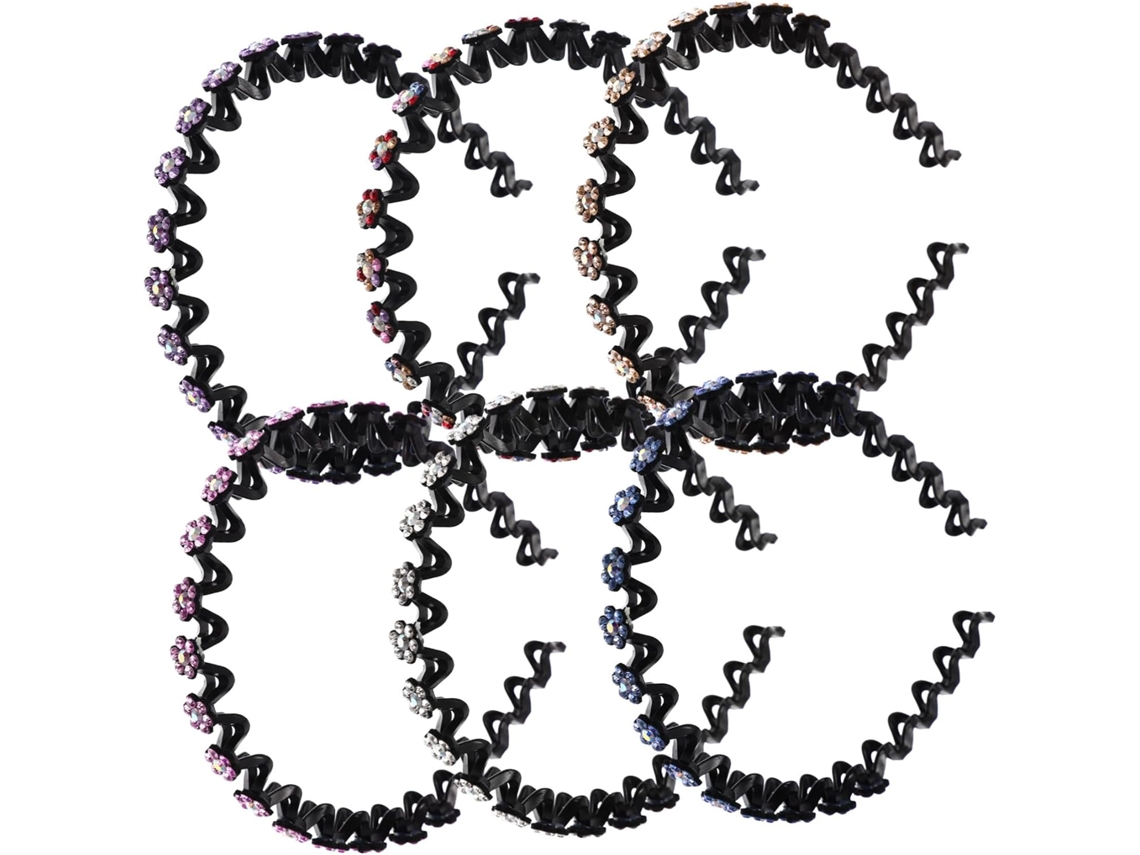6pièces Bandeau A Strass Serre