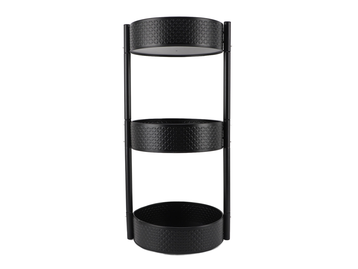 Organizador de Especiarias Rotativo 3 Camadas 360 Graus para Cozinha Aço Carbono