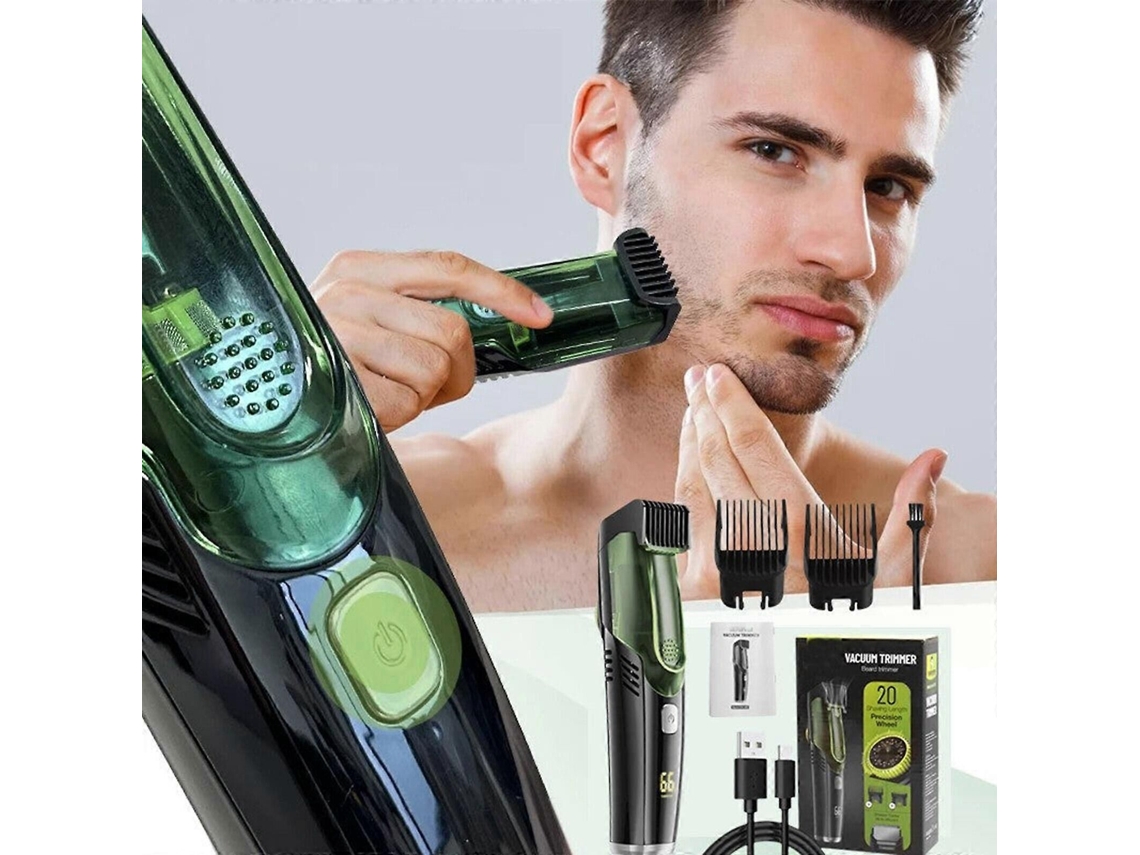 50% Oferta-elétrica Vácuo Aparador De Barba Bigode Estilo Whisker Clipper Suck Snip Hair