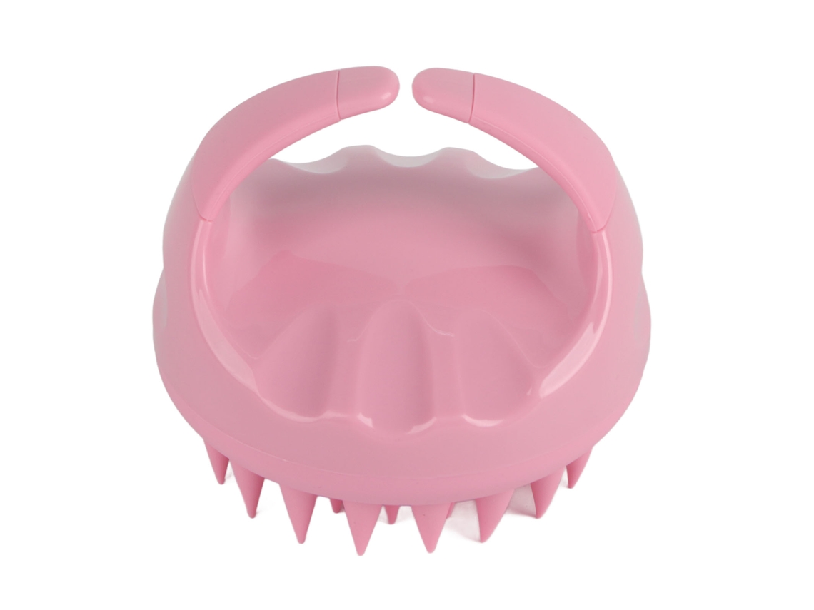 Cepillo De Massagem Capilar Multifuncional Para Limpeza De Caspa E Shampoo Rosa