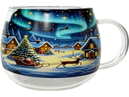 Caneca De Natal De Vidro, Copos Festivos Para Bebidas, 300ml