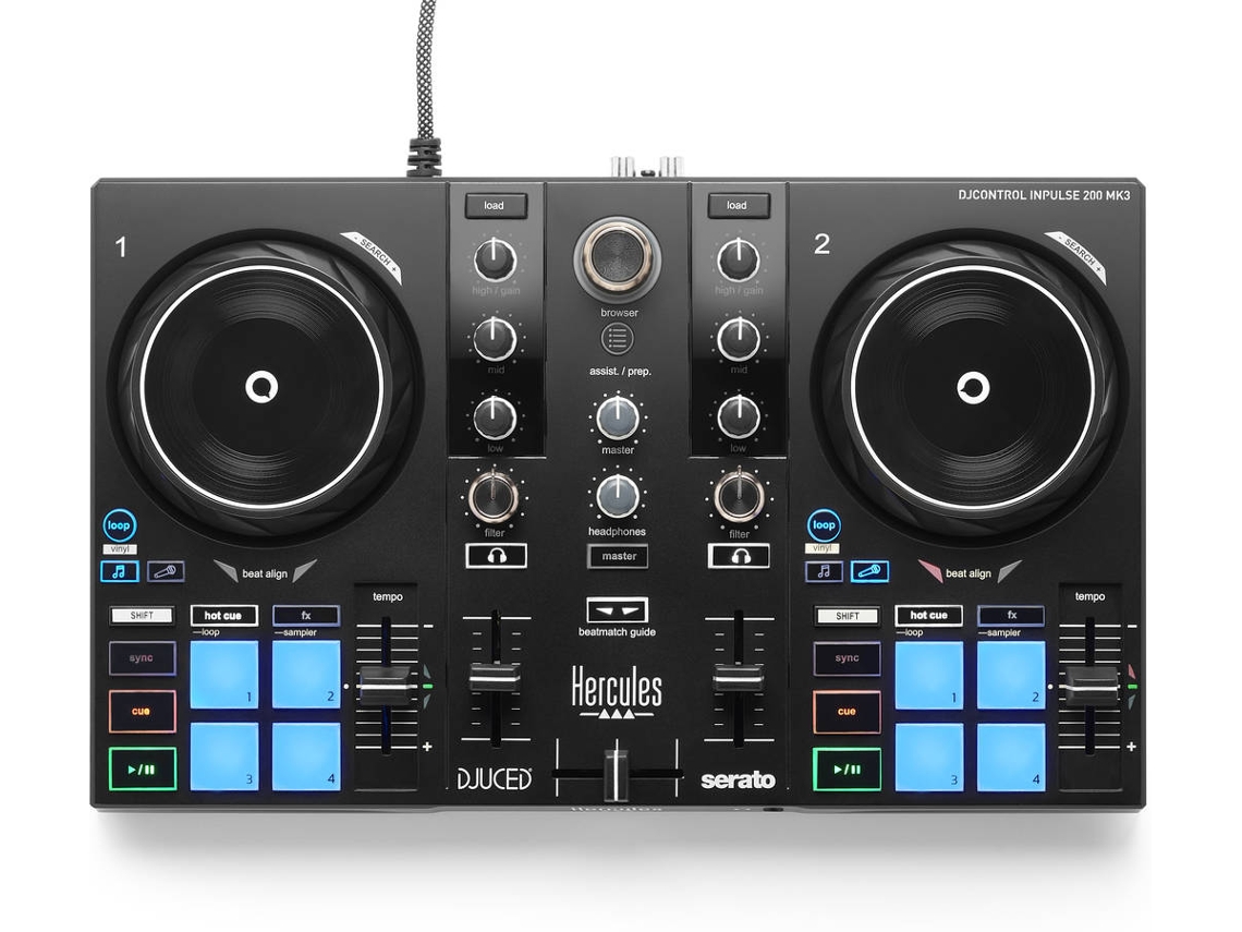 Mesa de Mistura HERCULES DJ Control Inpulse 200 MK3 (2 Canais)