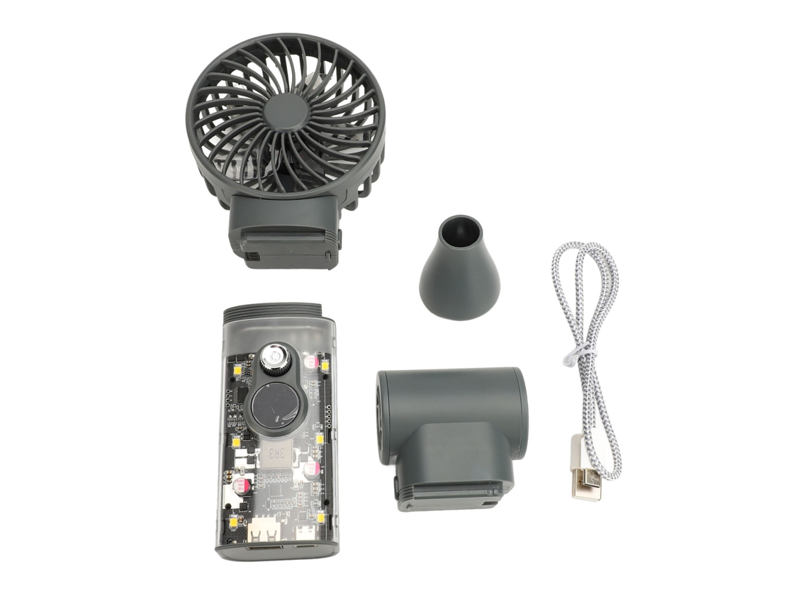 Ventilador Turbo Elétrico Sem Fio 95000rpm 30 Níveis Cinza