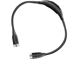 Luminária De Leitura Pescoço Usb Wooneky, Leve, Com Led Duplo, Em Plástico Preto, Bateria De 600mah, Ideal Para Ler Na