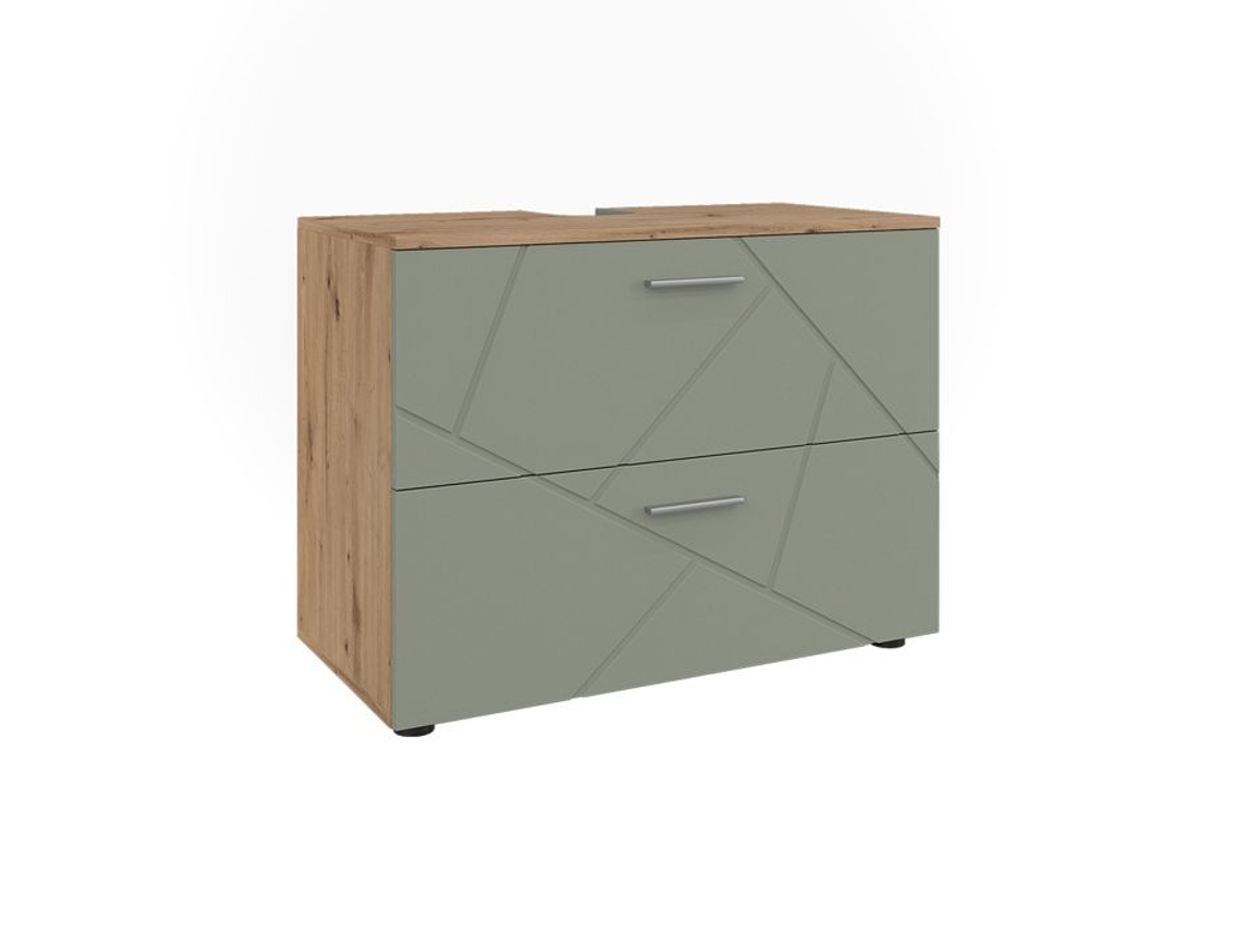 Móvel Sob Pia Simples Irma VICCO 80x58.6cm com Gavetas Verde Sálvia