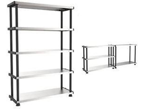 Estante TERRY MP Shelf 120RC Metal Preto, Cinzento