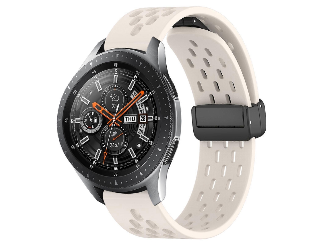 Pulseira De Silicone Dobrável De 22 Mm Com Fecho Magnético
