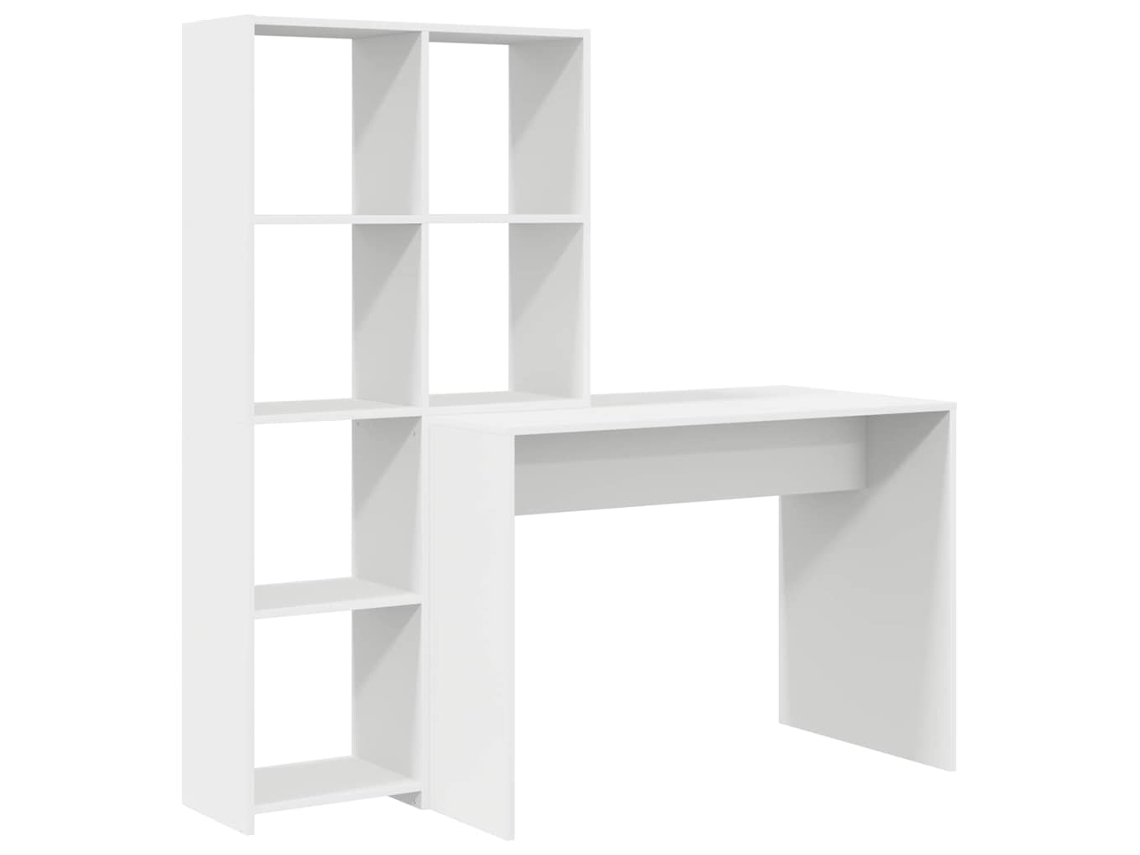 Conjunto 1 Mesa De Casa Vidaxl Branco Derivados De Madeira (138,5 X 55 X 143 Cm)