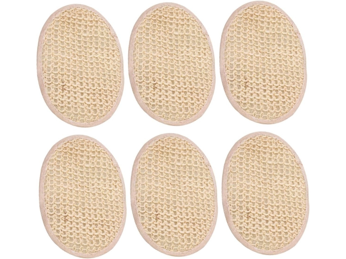 Lurelia Conjunto De 6 Buchas Vegetais De Banho Para Duche, Bucha Vegetal