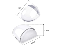 Conjunto De 4 Batentes De Porta Transparentes E Autoadesivos Para Pisos E Parquet, Proteção Para Portas E Paredes. Aquaforge