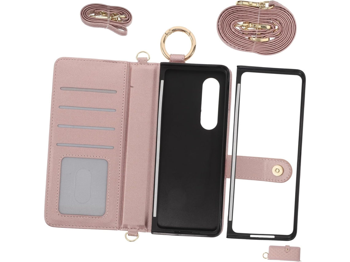 Conjunto SFUSHOS de capa para celular com cordão, compartimentos, caneta