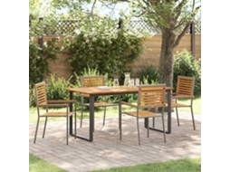 Vidaxl Conjunto de Jantar para Jardim 5 Pcs Cinzeto