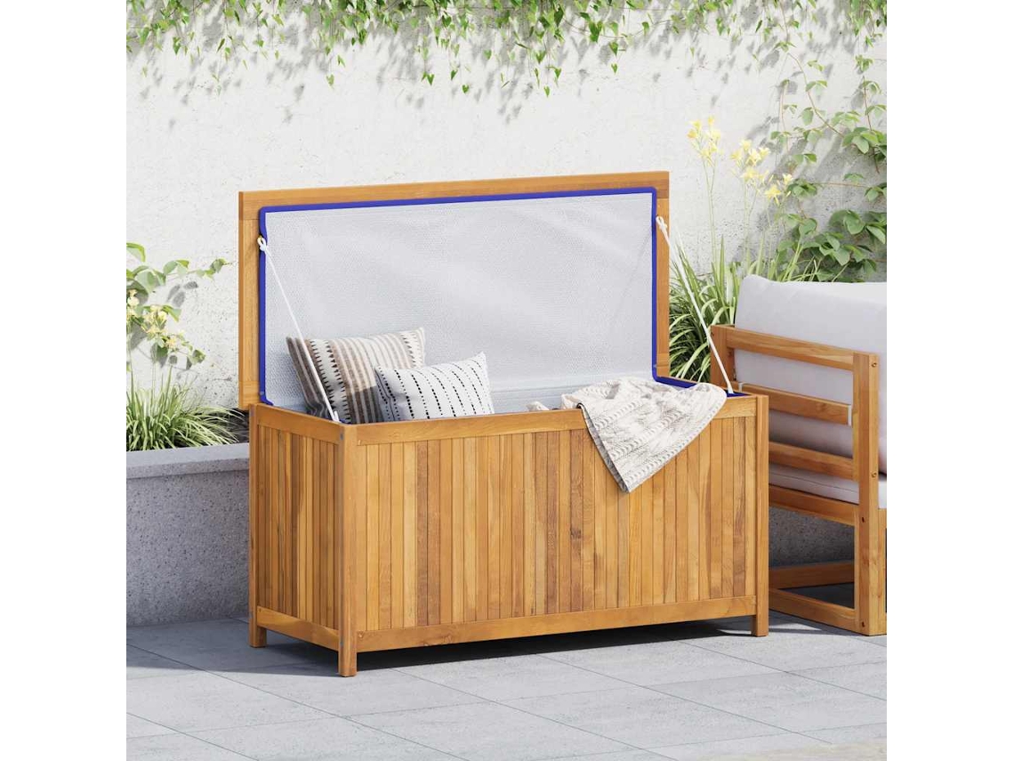 Vidaxl Caixa Para Jardim 114x50x58 Cm Madeira De Teca Maciça