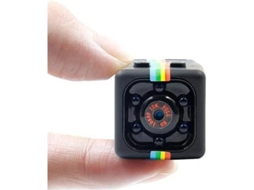 Minicâmera espiã Bestvite HD 1080P com detecção de movimento, visão noturna infravermelha, portátil, recarregável, para ambientes internos, externos e automotivos, preta