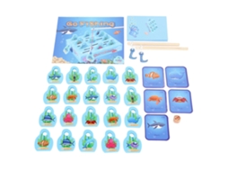 Bj-Madeira Jogo de Pesca para Crianças Melhora Coordenação com Diferentes Pais Blocos de Madeira Conjunto Educacional