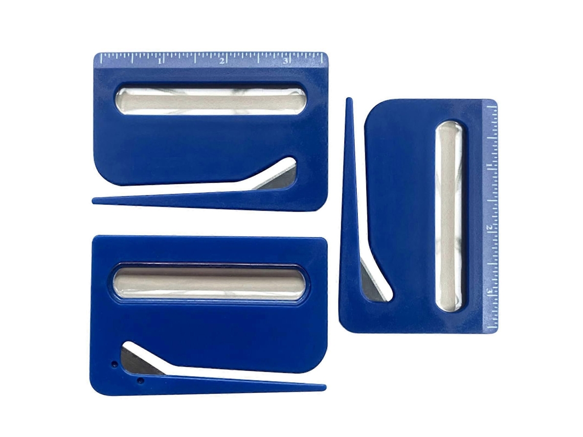 Kit Com 3 Abridores De Envelopes E Cartas, Mini Cortadores De Plástico Multifuncionais