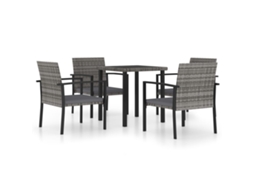 Dining Set, Dining Sets Vidaxl Cinzeto Rattan / Vime (n/a)
