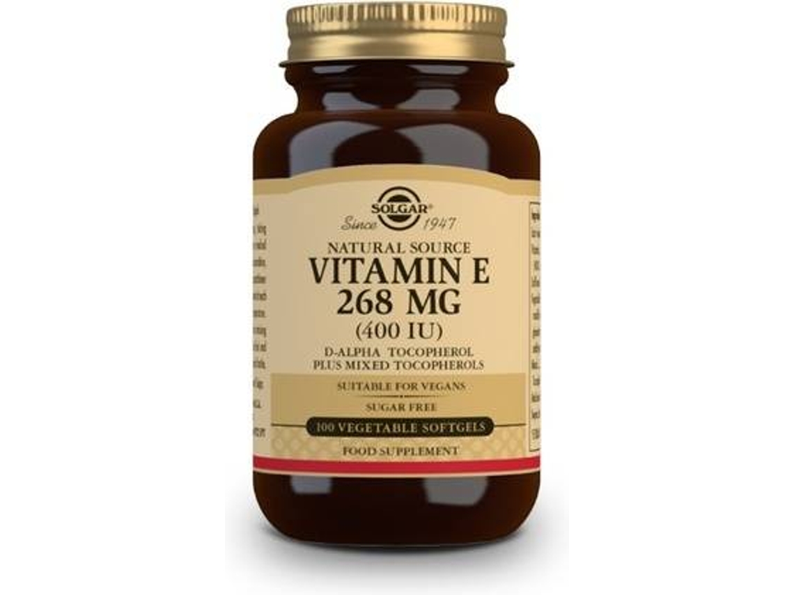 Suplemento Alimentar SOLGAR Vitamina E (100 cápsulas vegetais (268mg))