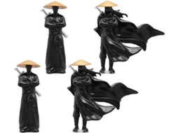 Kit de 4 Miniaturas em Plástico com Design Antigo. Miniaturas Realistas. Fáceis de Limpar. Ideais para Vasos de Água e CHABERLU