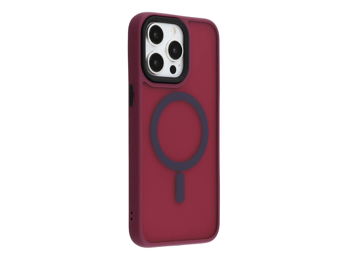 Capa Tkdaddy Para Iphone 13 Pro Compatível Com Magsafe Skin-touch Pc Capa De Tpu Vinho Vermelho