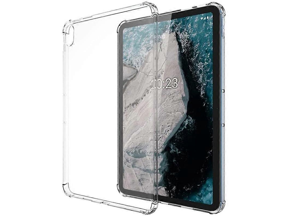 Capa de TPU transparente e flexível para Nokia T20 com bordas reforçadas e proteção à prova de choque para tablet Hengrongshen.