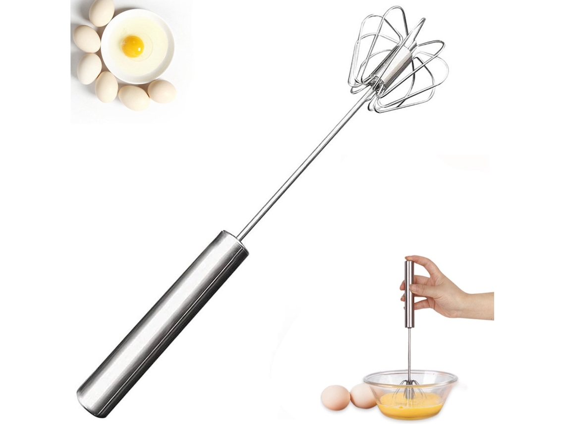 Batedor De Ovos, Misturador De Ovos, Batedor Semi, Automático Em Aço Inoxidável, Aço Inoxidável, Para Confeitaria Na Cozinha