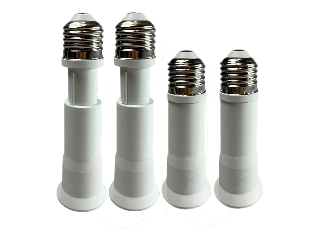 Pacote Com 4 Extensores De Soquete De Luz E27 Para E27 De 3,1 A 4,1 Polegadas/8 A 11 Cm Brilvibera