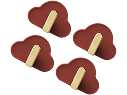 Conjunto De 4 Ganchos De Plástico Para Chaves, Chapéus, Sem