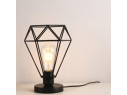 Luminária de mesa Chaozan com design industrial moderno no formato Diamante Gaiola, luminária de mesa com estilo vintage.