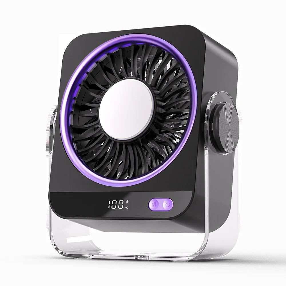 (cinza) Mini Ventilador Portátil Usb, Ventilador De Mesa Silencioso Com 3 Velocidades, Ventilador De Chão Ajustável Em 120°