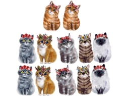 Conjunto De 12 Adesivos Anticolisão Para Janelas Com Desenhos Eletrostáticos De Pássaros.