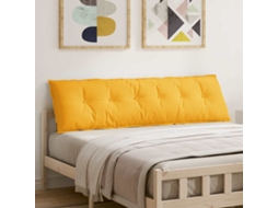 Vidaxl Travesseiro Para Costas Amarelo Claro 180 X 50 Cm