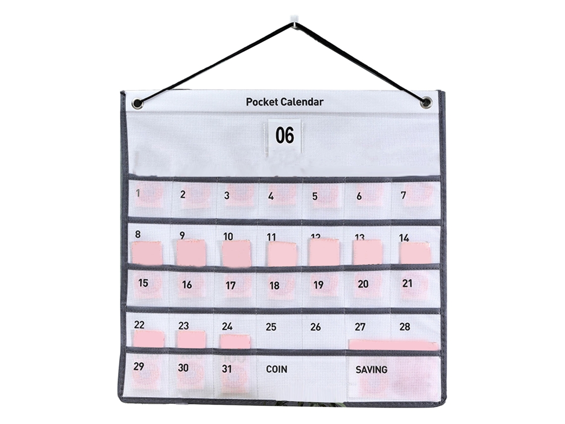 Calendário de Parede Bolsa LAXISCREED 44x42cm Branco