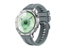 Bracelete para Huawei Watch Gt 6 XIAOMOYU em Silicone com Fivela Prateada de Liberação Rápida Cinza Escuro (46mm)
