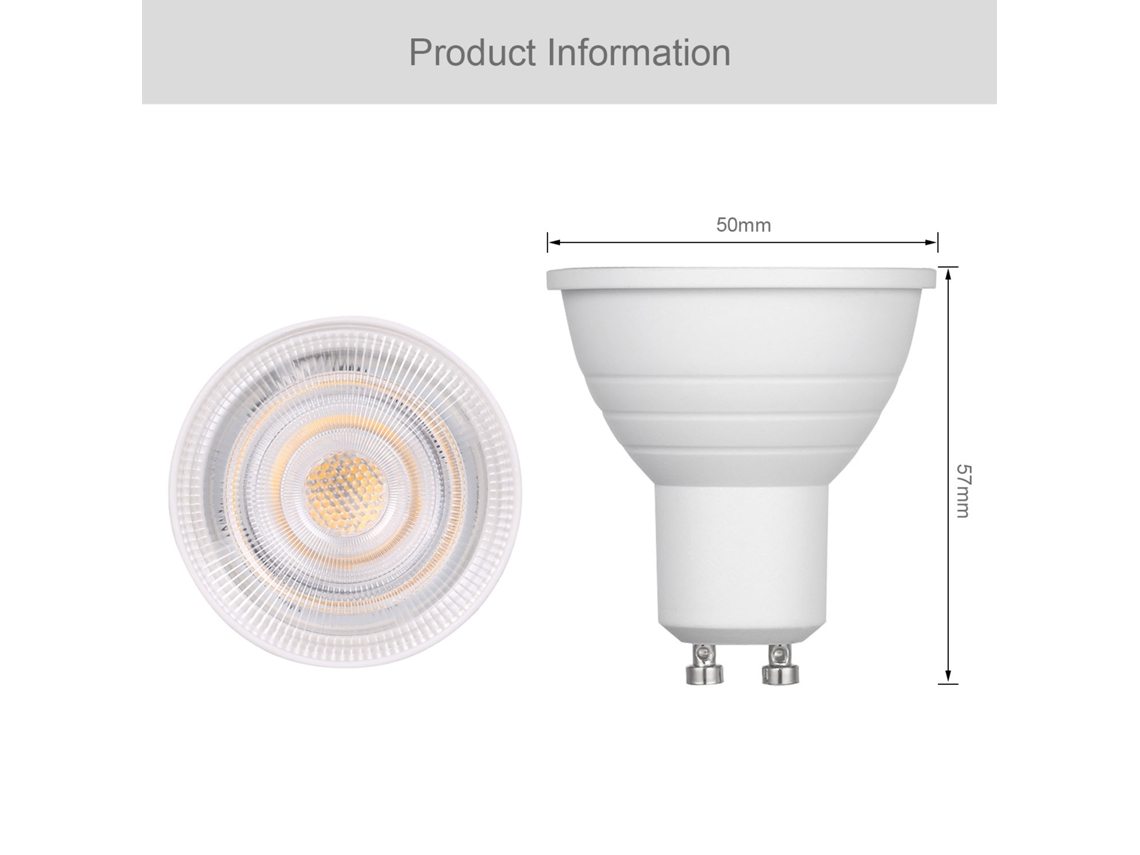 Lâmpada Led Gu10 6w Ac180 240v para Spot Residencial | S/MARCA
