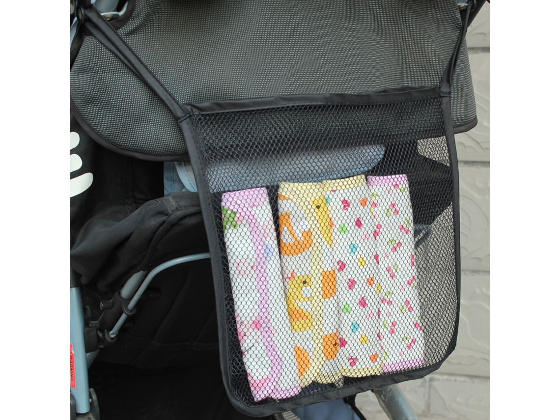 Bolsa Organizadora para Carrinho de Bebê, Malha, Preto AQUAFORGE