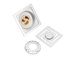 Ralo de Piso AQUAFORGE, tipo pedal, inox, para banheiro e lavanderia