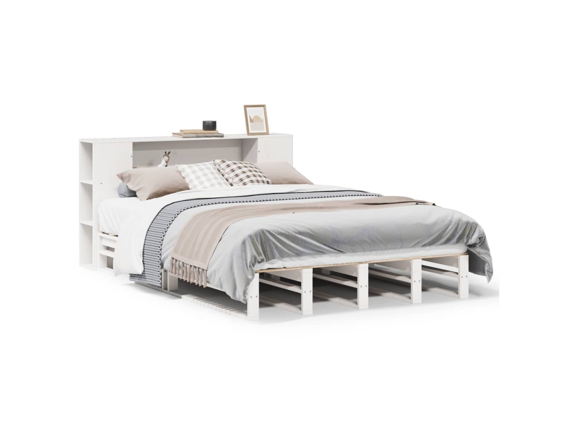 Bookcase Bed, Bookcase Beds Vidaxl Marrom Madeira De Pinho (140 X 200 Cm)