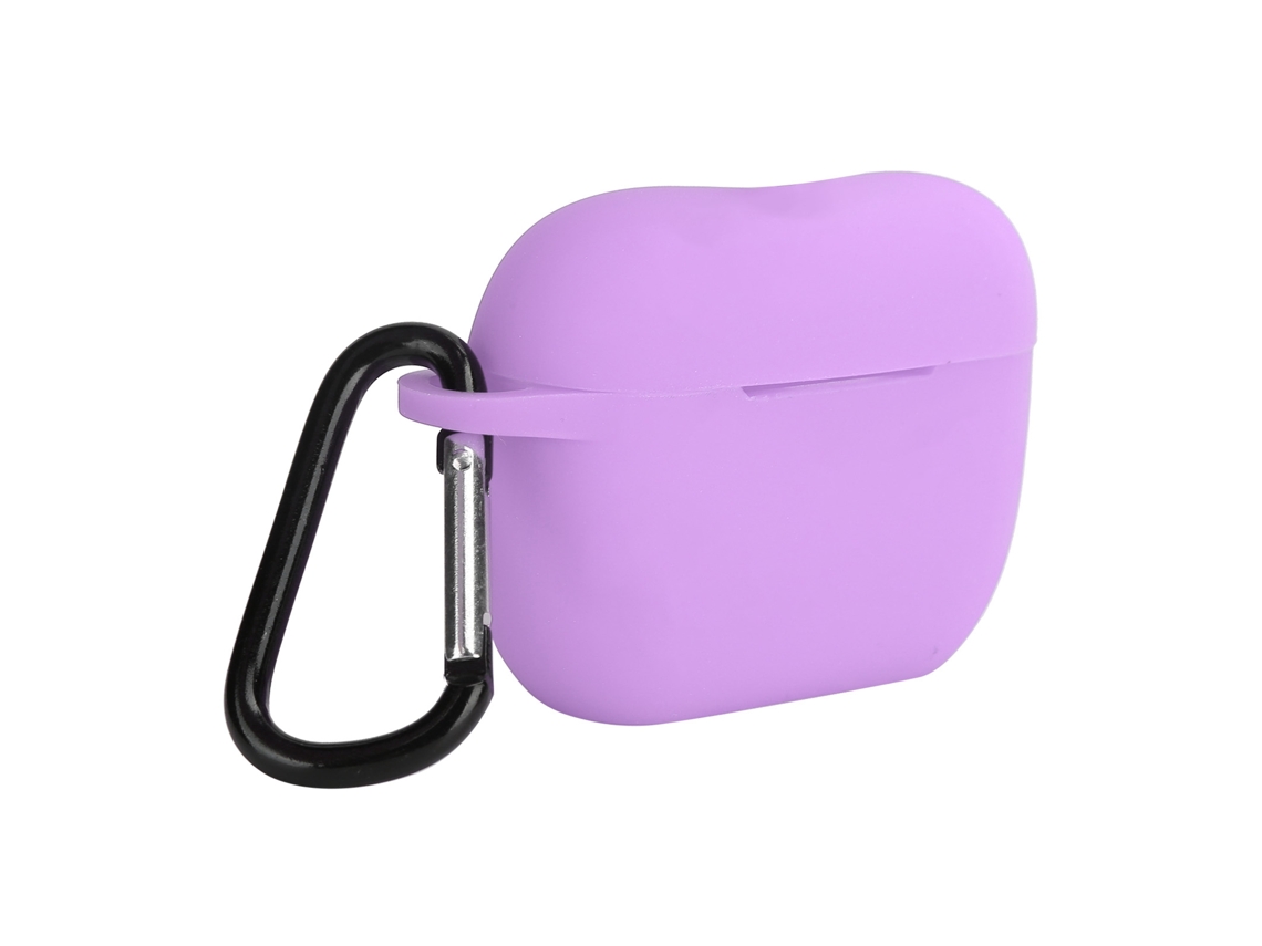Capa De Silicone Protetora Para Estojo De Carregamento Do Fone De Ouvido Bluetooth Ios Earbuds Pro/iii Roxo Claro