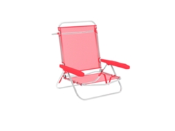Marbueno Chaise Dobrável 5 Posições Alumínio Coral Praia E Piscina 63x76x78 Cm 10358