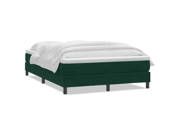 Cama com Molas/colchão 160x220 Cm Veludo Verde escuro MAISON EXCLUSIVE
